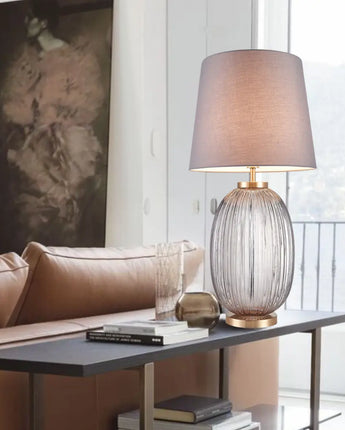 Amalaia Table Lamp - Grey - KAT INTERIORS