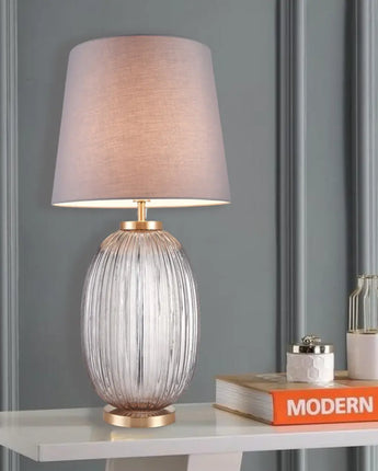 Amalaia Table Lamp - Grey - KAT INTERIORS