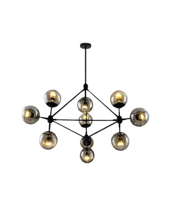 Cloppen Chandelier Smoked Glass - KAT INTERIORS